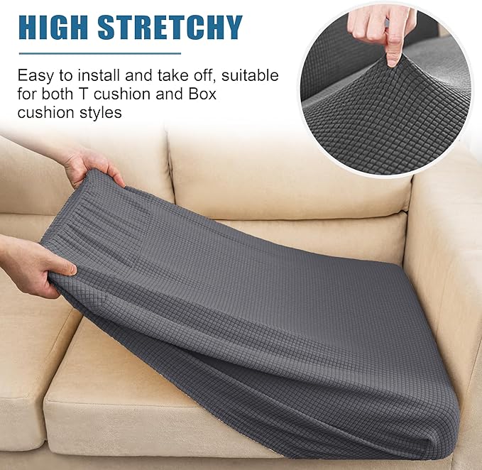Water Repellent Sofa Seat Cushion Covers Stretch Furniture Protector Slip Covers - Image 5