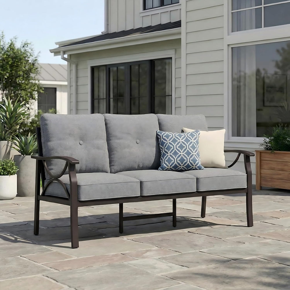 RoyalCraft Patio 3 Seats Sofa, All-Weather Outdoor Couch, Patio Furniture Sof...