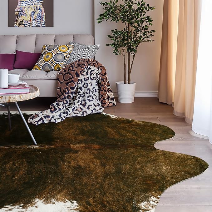AROGAN Faux Cow Print Rug Large - Image 3