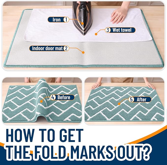 OLANLY Front Door Mat, Non-Slip Rubber Backing, Dirt Resistant and Absorbent - Image 7