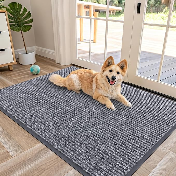 OLANLY Front Door Mat Indoor Outdoor Entrance, Waterproof Heavy Duty Doormat by OLANLY