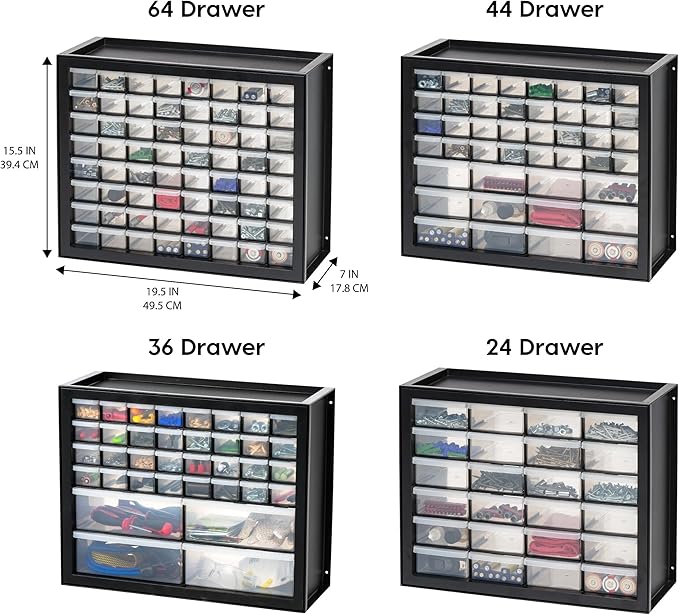 IRIS USA Small Parts Storage Cabinet, Made in USA, 64-Drawer Organizer - Image 4