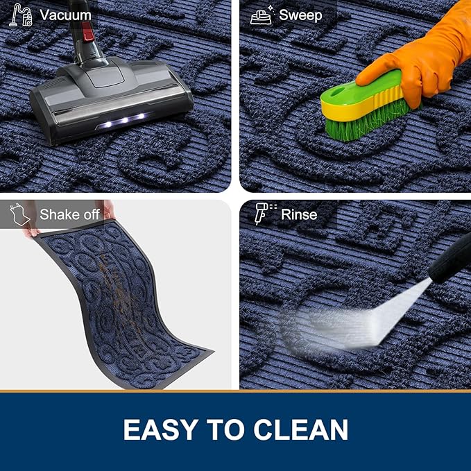 Smiry Welcome Door Mat Outside Entrance, Heavy Duty Trap Dirt and Moisture Easy - Image 7