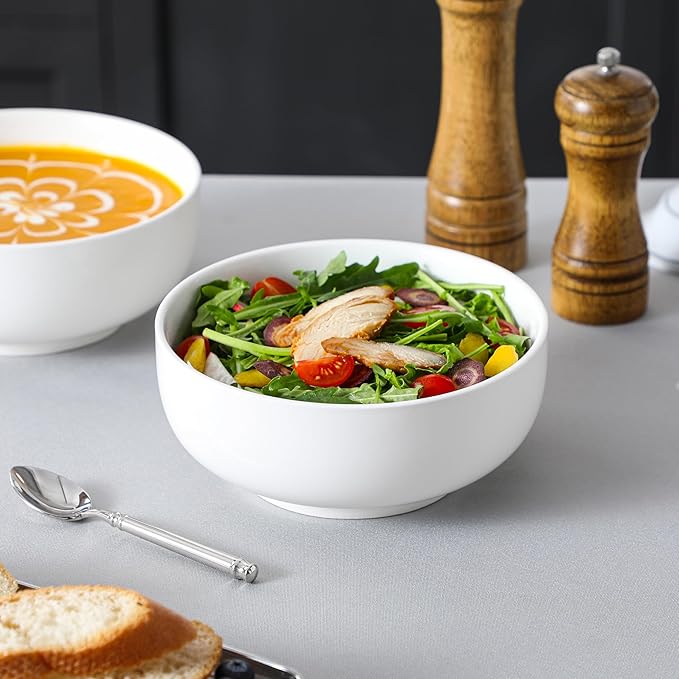 MALACASA Salad Bowls Set, 44 OZ Large Soup Bowls Cereal Bowl - Image 5