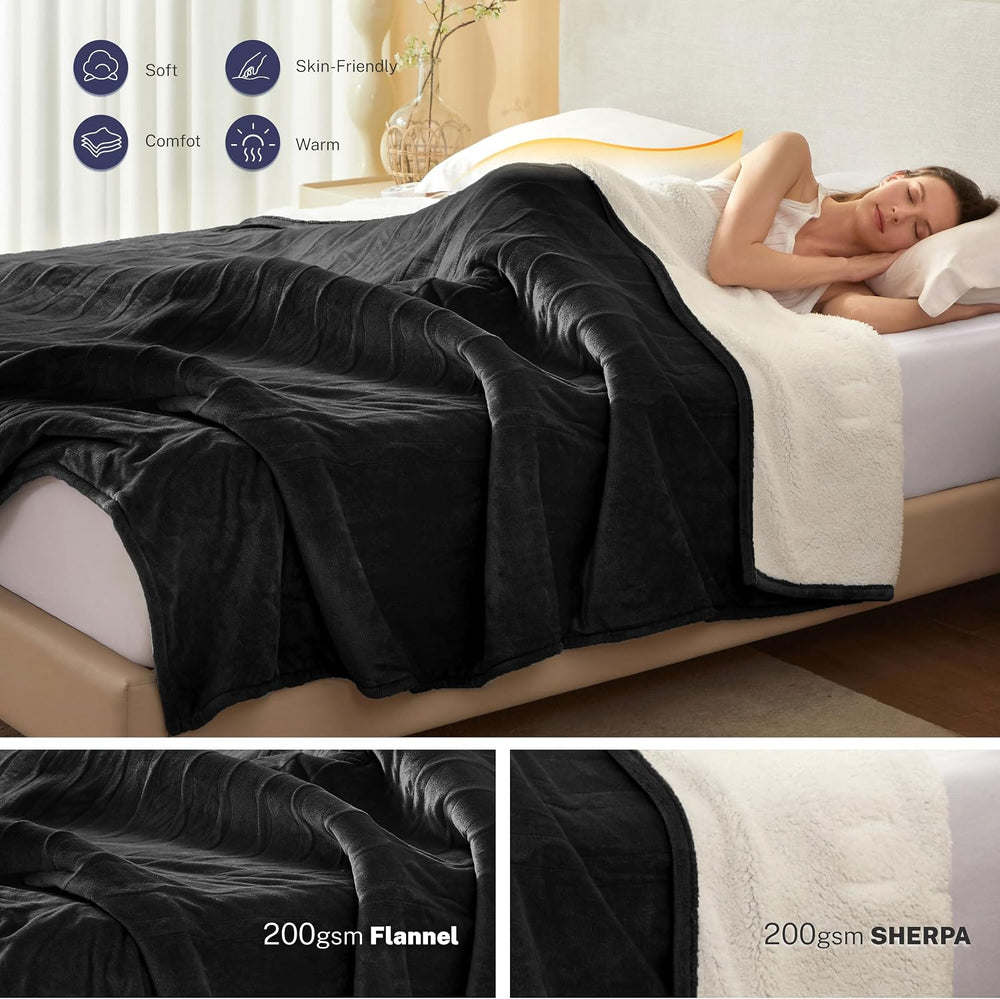 Electric Blanket Full 72"x84" Heated Electric Blankets 10 Heating L...