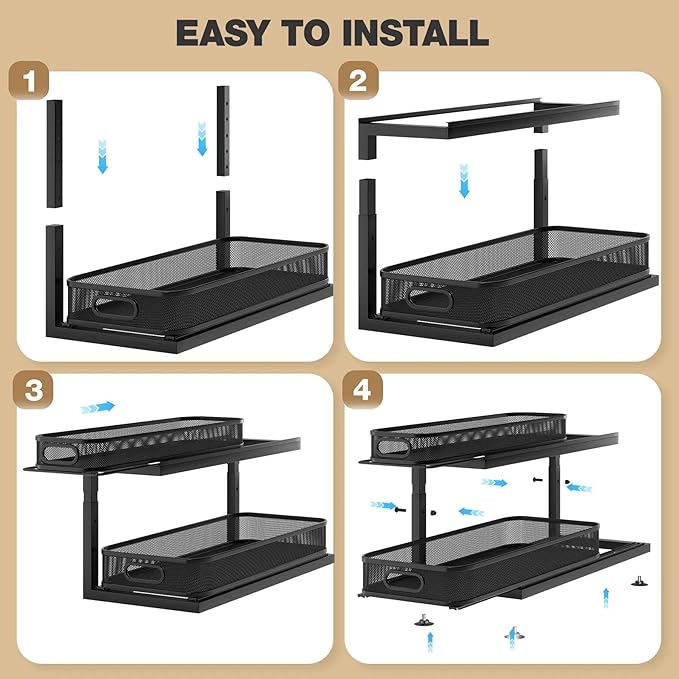 2-Pack 21.3 IN Depth Under Sink Organizer - Image 6