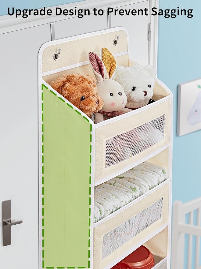 JARLINK 2 Pack Over The Door Organizer Storage, 5 Shelf Hanging Door Organizer - Image 3