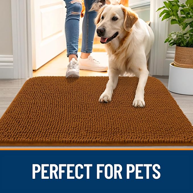 OLANLY Dog Door Mat for Muddy Paws 30x20, Absorbs Moisture and Dirt, Absorbent - Image 6