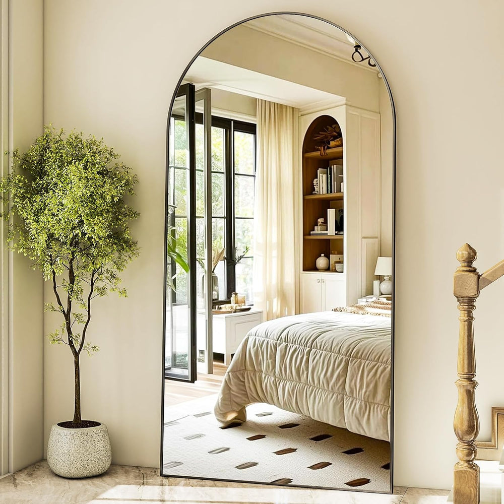 HARRITPURE 71"x30" Arched Full Length Mirror, Black