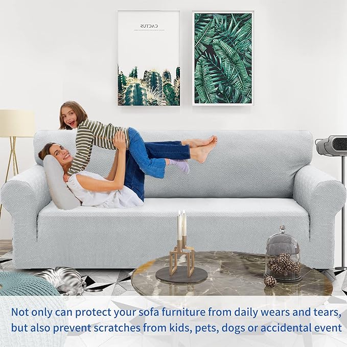 ZNSAYOTX 1 Piece Jacquard Chair Slipcovers - Image 2