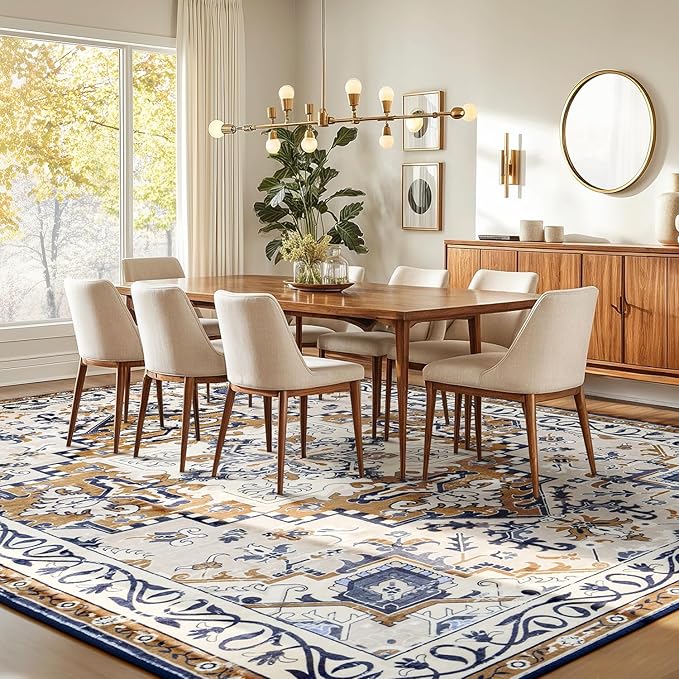 Rugflix 9x12 Area Rug for Living Room, Machine Washable Area Rugs - Image 7