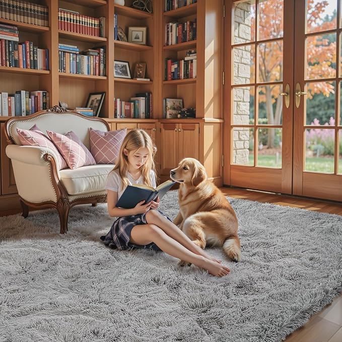 Rugs for Living Room 6x9, Alfombras para Salas Shag Large Plush Soft Area Rug - Image 4