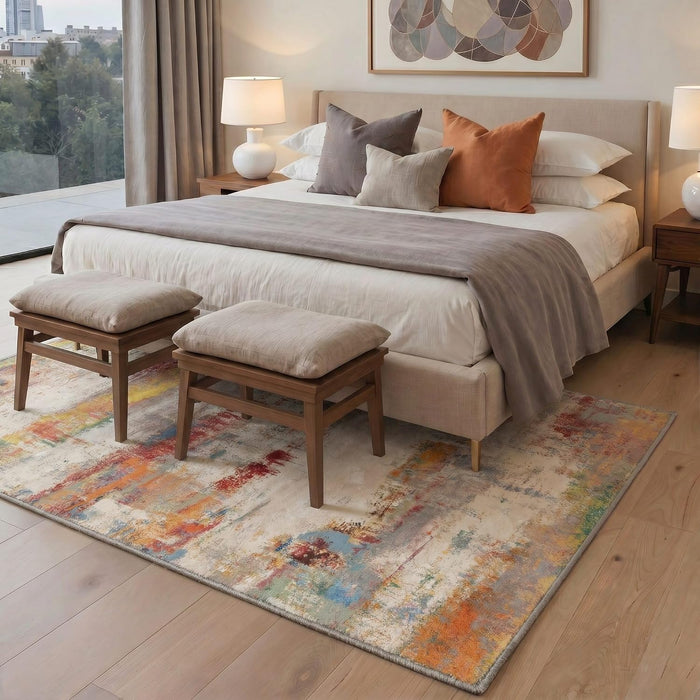 BEIMO 8X10 Washable Area Rug for Living Room, Modern Abstract Soft Non Slip
