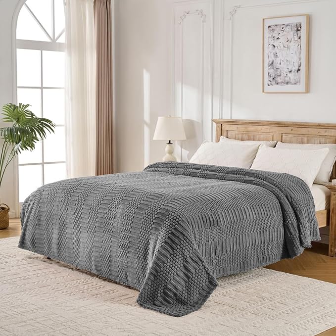 50x70 Inch Grey Throw Blanket - Image 7