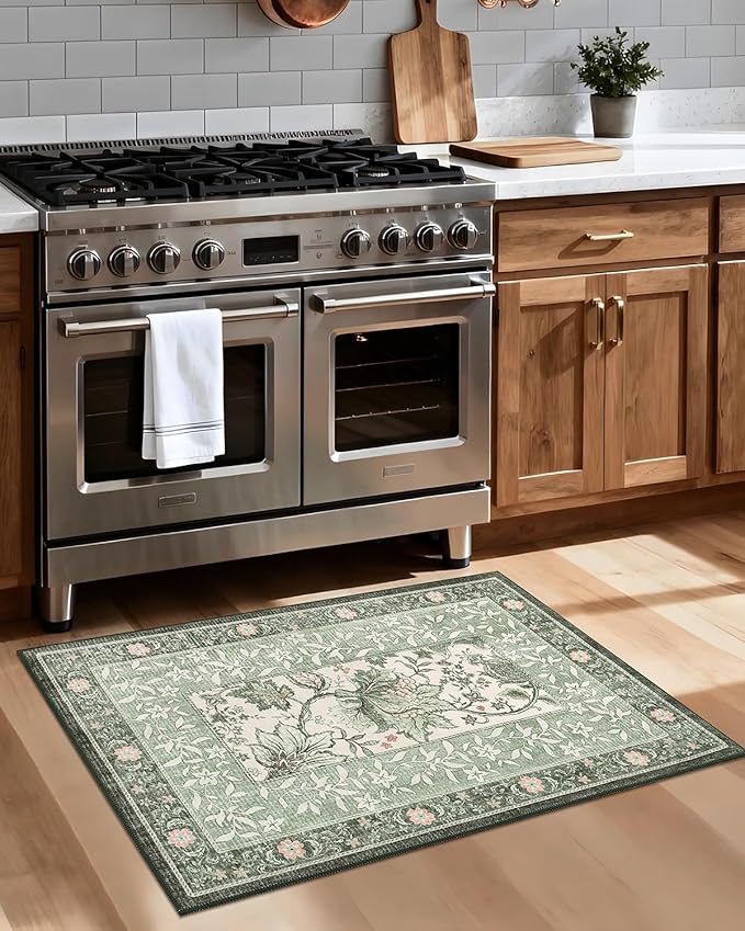 GarveeHome Sage Green 2x3 Door Mat Indoor Rugs - Image 2