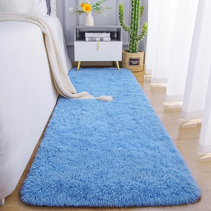 Chicrug Soft Runner Rug for Bedroom Living Room Plush Fluffy Rugs 2x6 Feet by ChicrugHomeDecor