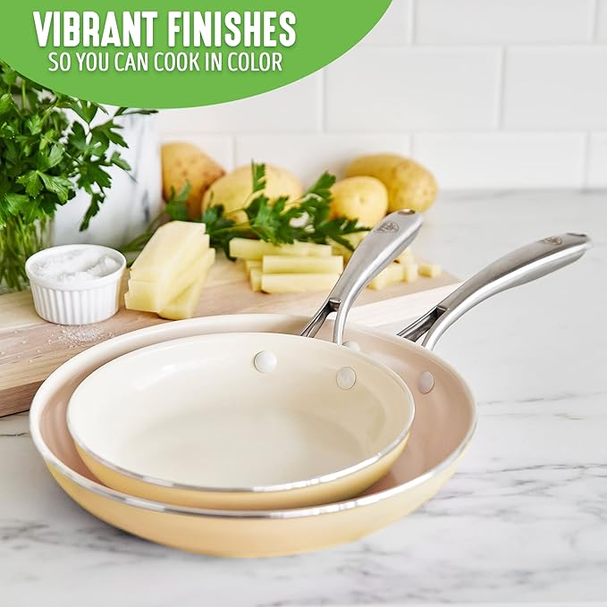 GreenLife Artisan Healthy Ceramic Nonstick, Stainless Steel Handle, Dishwasher - Image 8