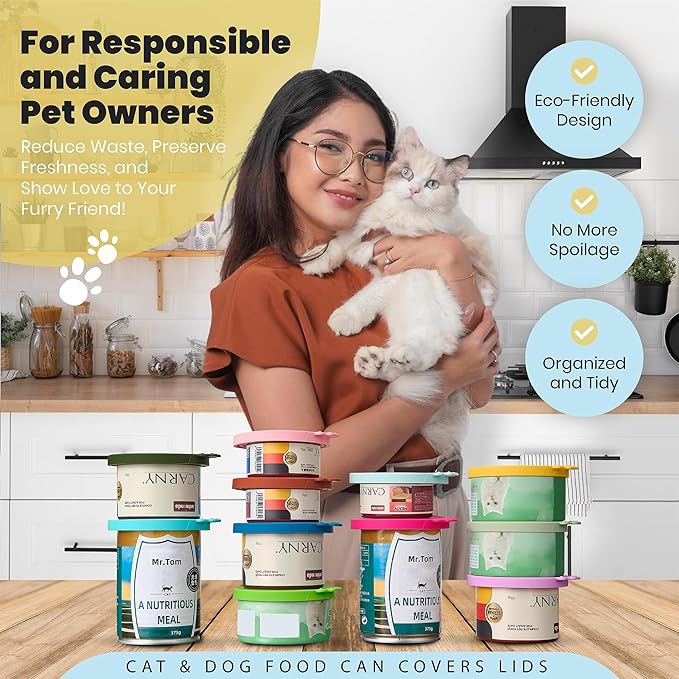4 Pack Universal Pet Food Can Covers Lids - Image 5