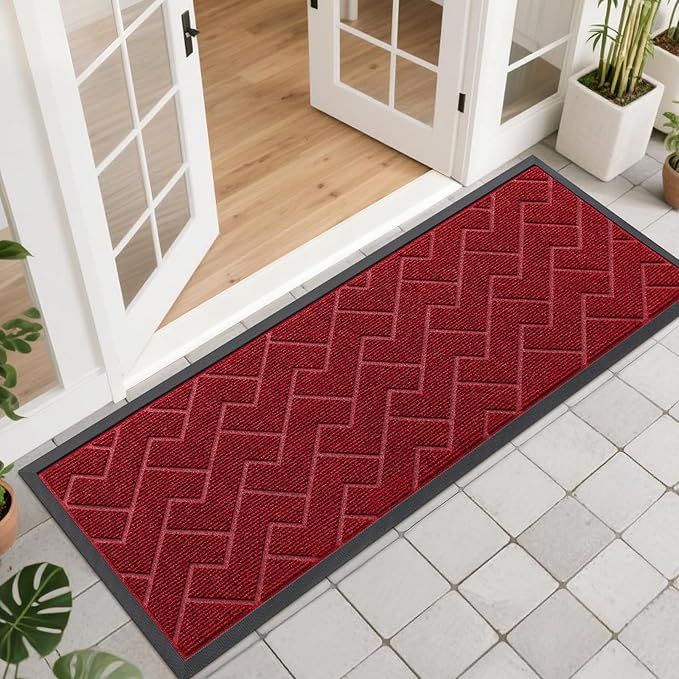 OLANLY Front Door Mat Indoor Outdoor Entrance, Waterproof All-Season, by OLANLY