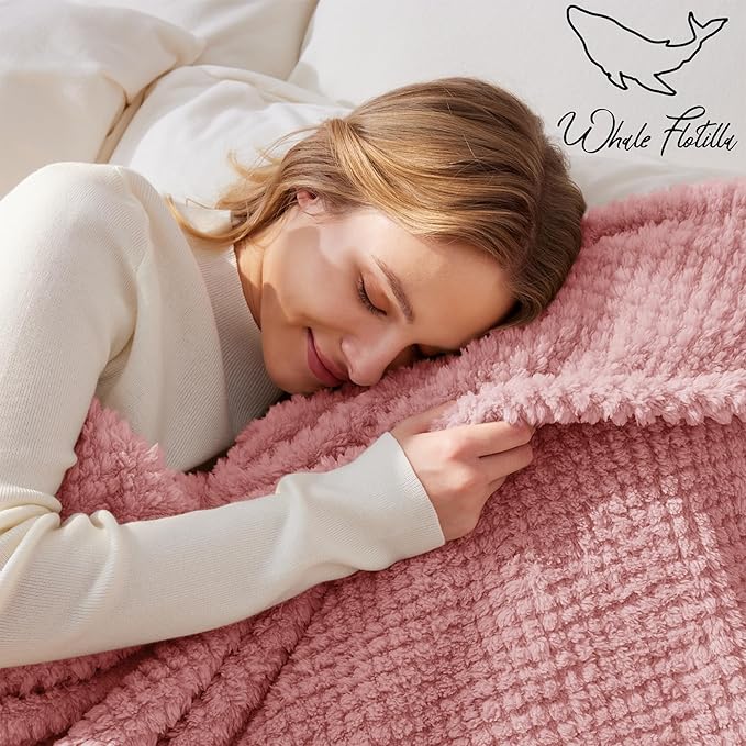 Whale Flotilla King Size Fuzzy Fleece Blanket - Image 2