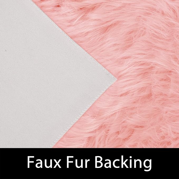 Latepis 3x4 Area Rug, Faux Fur Sheepskin Rug - Image 3