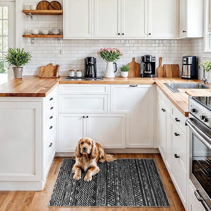 2x3 Washable Entryway Area Rug: Moroccan Small Runner Rug - Image 2