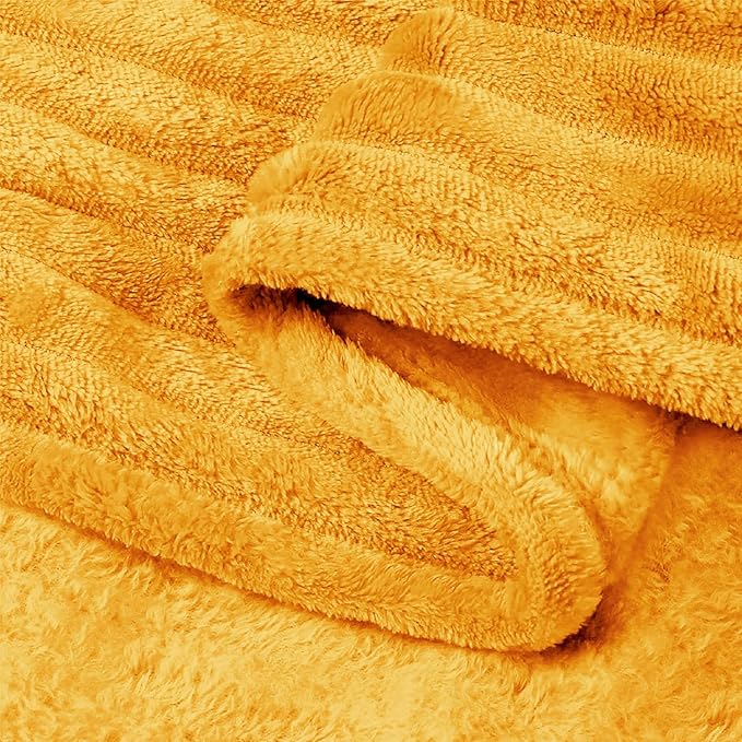 BEDELITE Fleece Blanket Twin Size – 3D Ribbed Jacquard Soft and Warm Decorative - Image 6
