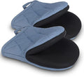 Short Oven Mitts, Heat Resistant 500°F, Silicone Grip Kitchen Gloves, Non-Slip by GOLDMEET