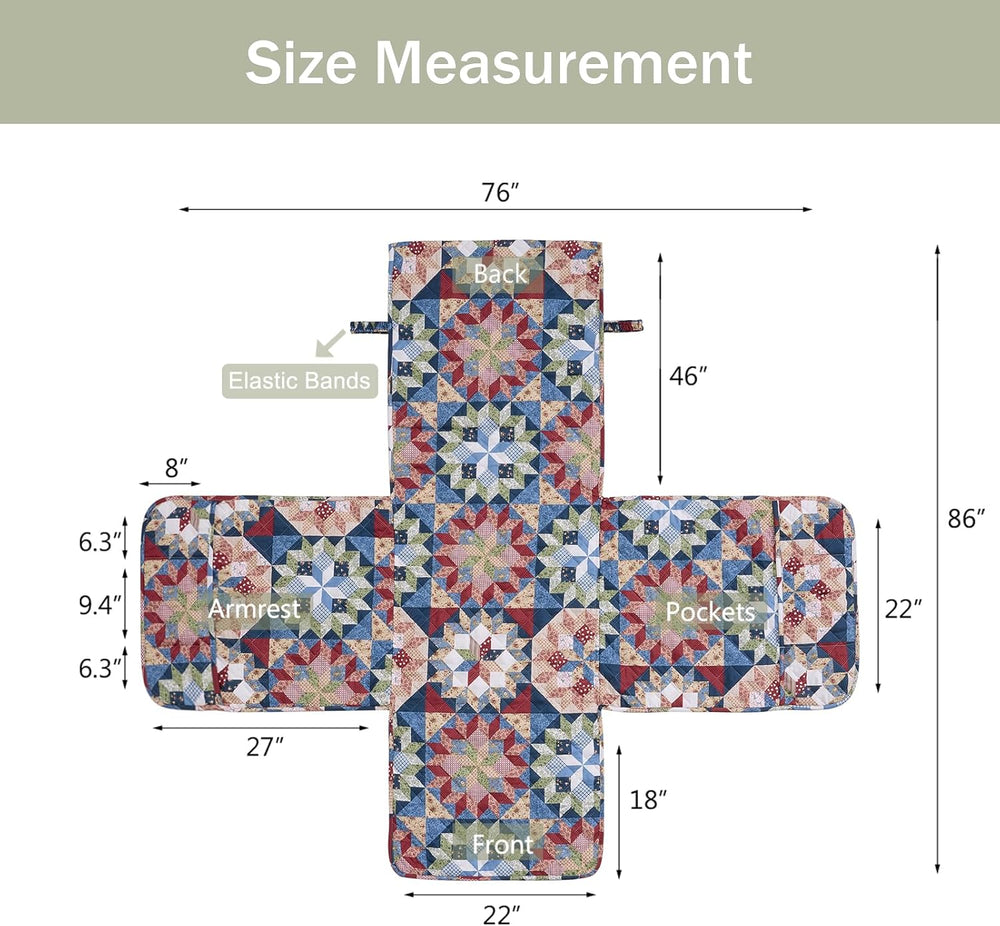 Patchwork Printed Recliner Chair Covers, Soft Quilted Lazy Boy Chair Covers, ...