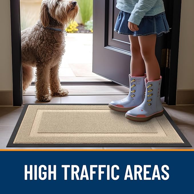 OLANLY Front Door Mat Indoor Outdoor Entrance, Waterproof All-Season, - Image 3