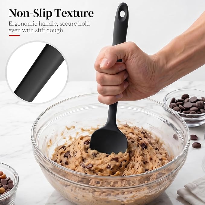 600ºF Heat Resistant Spatulas, High Heat Food Safe Semless Kitchen Silicone - Image 8