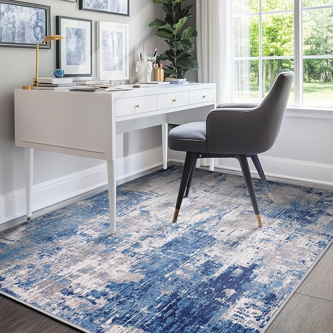 Washable Area Rugs 6'x9' Non-Slip Modern Abstract Soft - Image 8