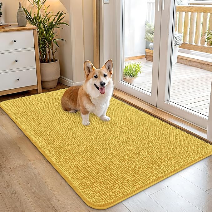 OLANLY Dog Door Mat for Muddy Paws 45x27, Absorbs Moisture and Dirt, Absorbent by OLANLY