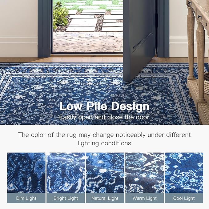 Lofus 5x7 Area Rugs for Living Room, Machine Washable Non-Slip Area Rug - Image 9