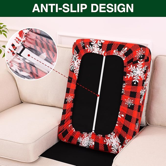 Smiry Printed Couch Cushion Covers, Stretch Soft Couch Covers - Image 4