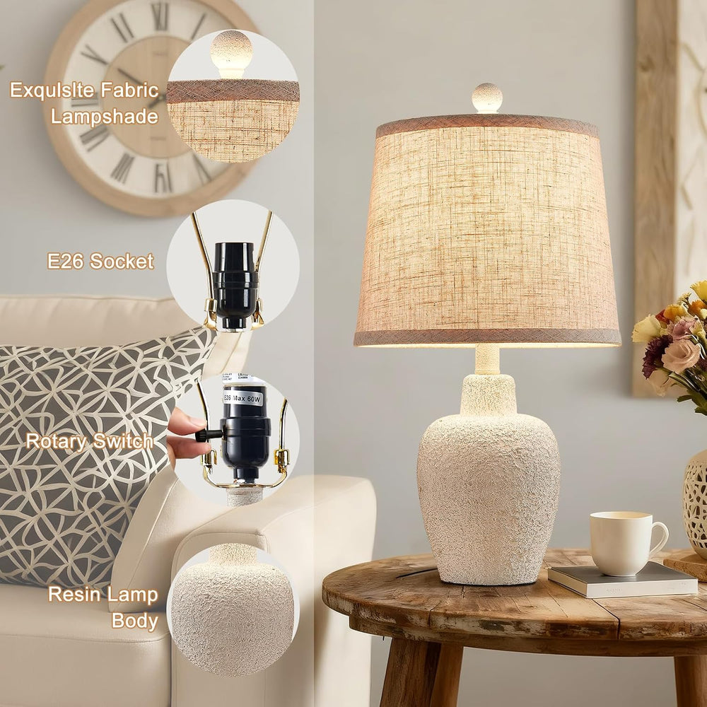 Table Lamps for Bedroom Set of 2 Farmhouse Table Lamps for Living Room 21&quo...