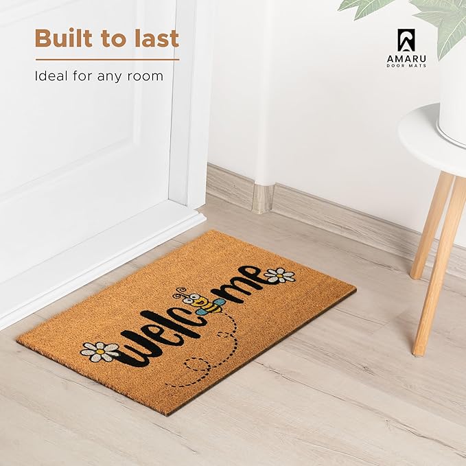 Bee - 17"x29" - Coir Door Mat - Welcome Mats - Image 5