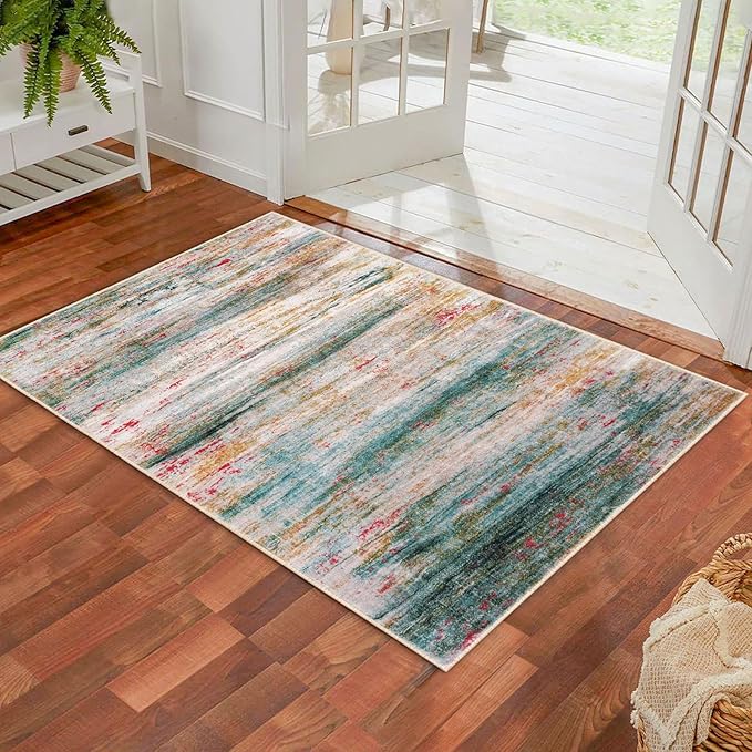 KOZYFLY Area Rug 3x5 Modern Ombre Living Room Rug, Washable Rugs - Image 7