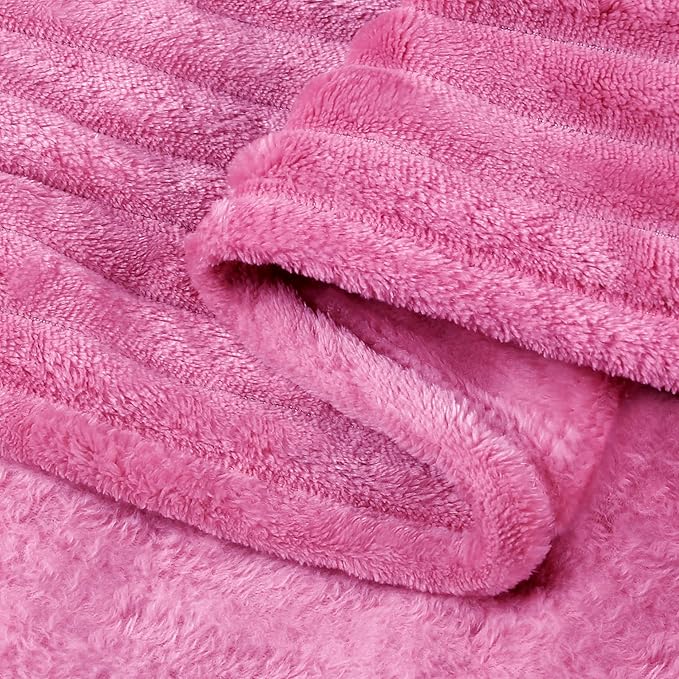 BEDELITE Fleece Blanket King Size – 3D Ribbed Jacquard Soft and Warm Decorative - Image 4