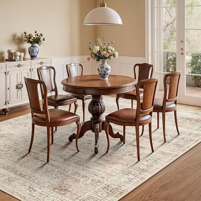 Lofus 4x6 Area Rug for Entryway, Washablee Soft Rugs for Bedroom, Living Room - Image 3