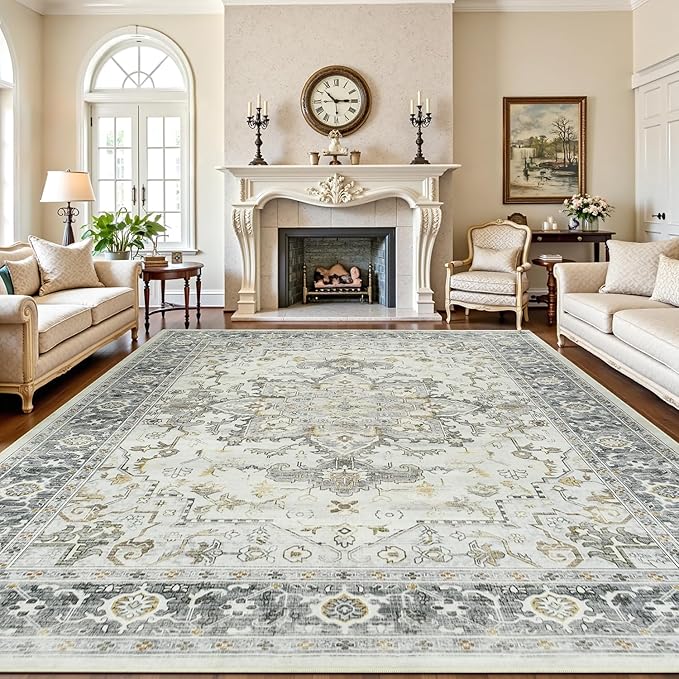 Lofus 9x12 Area Rugs for Living Room, Machine Washable Non-Slip Area Rug by Lofus