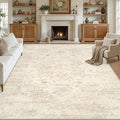 Area Rugs 9x12 Living Room: Vintage Boho Neutral Washable Rug Indoor Soft Large by Luxturiy