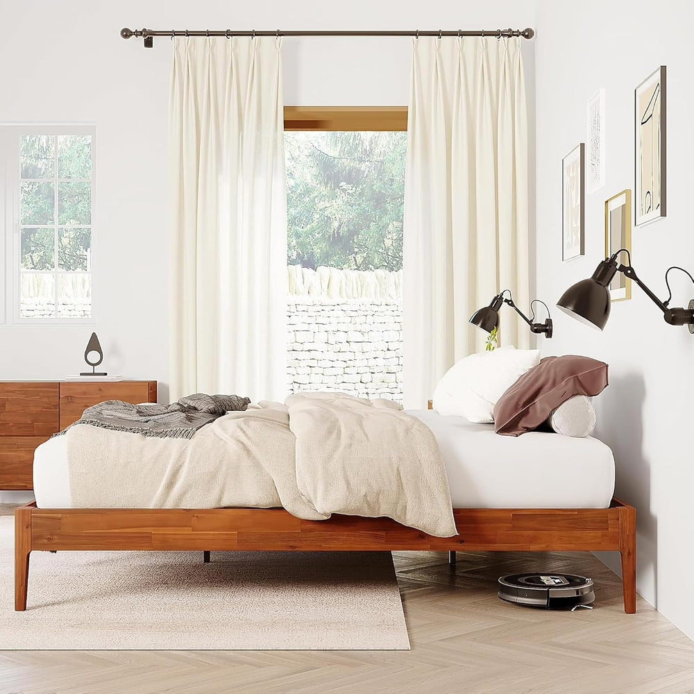 Camila 14'' Luxury Queen Bed Frame – Japanese Joinery Bed Frame, Wood...