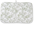 Sage Green Dish Drying Mat 18 x 24 Inch Chinoiserie Light Green Floral Drying by Sorktse
