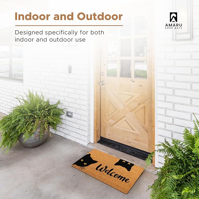 Welcome Cats - 17"x29" - Coir Door Mat - Welcome Mats - Image 4