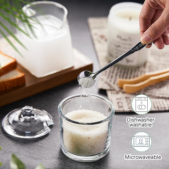 Leinuosen 2 Pcs Glass Pitcher Elegant Shaped Glass Tea Pitcher Coffee Milk - Image 3