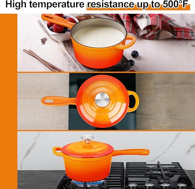 Enameled Cast Iron Sauce Pan - Image 4