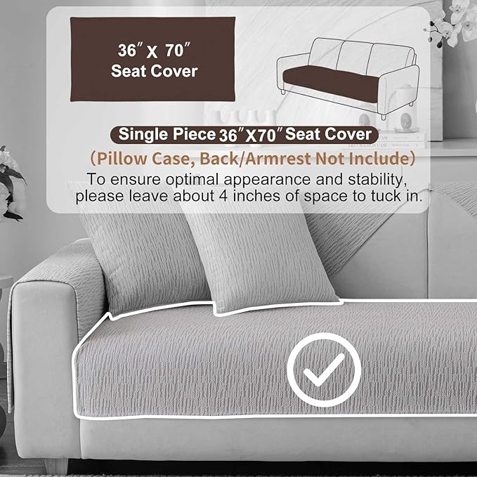 Soft Waterproof Chenille Cover Washable, Non Slip Sectional Sofa Covers - Image 2
