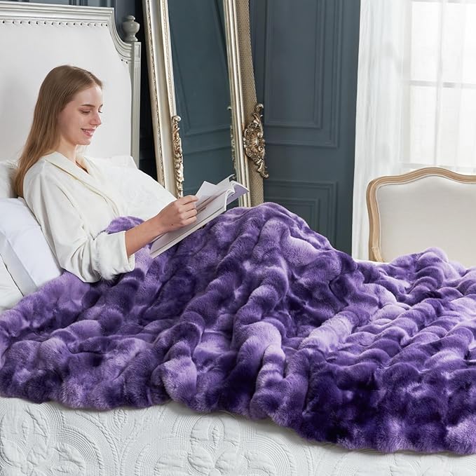 Cozy Bliss Faux Fur Throw Blanket