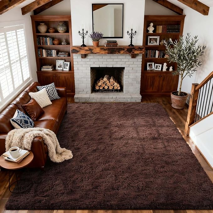 8x10 Ft Extra Large Shag Rugs for Living Room, Ultra Soft Fluffy Furry Area - Image 2